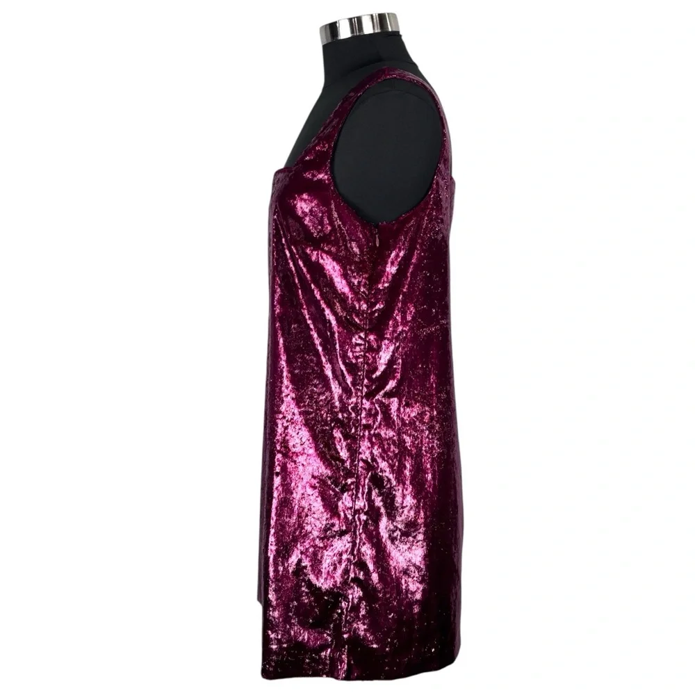 TUCKERNUCK HYACINTH HOUSE GAVIN GARNET SHIMMER SWING MINI DRESS - Picture 10 of 14